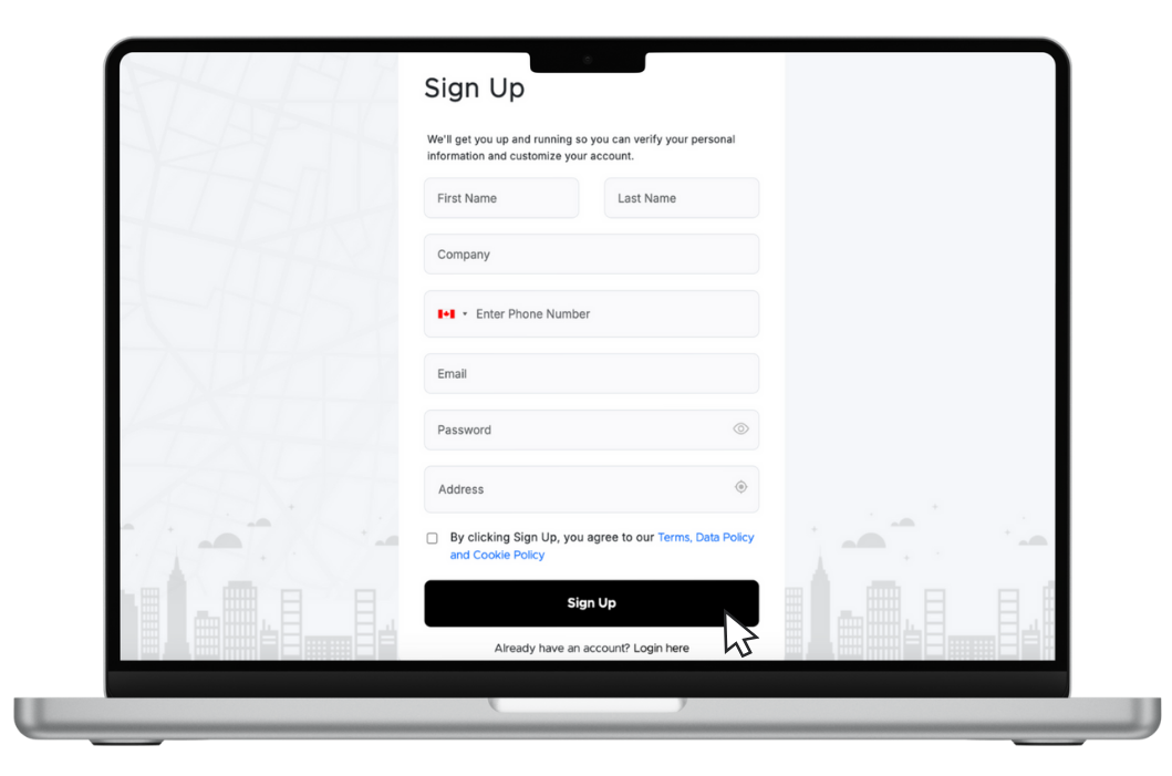 Enter your details to sign up