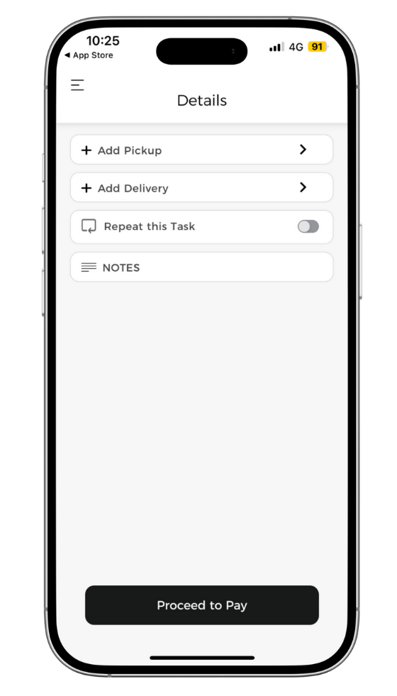 Enter your pick-up and delivery details